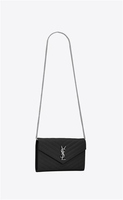 ysl grain de poudre tech|CLASSIC CASSANDRE CHAIN WALLET IN GRAIN DE .